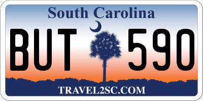 SC license plate BUT590