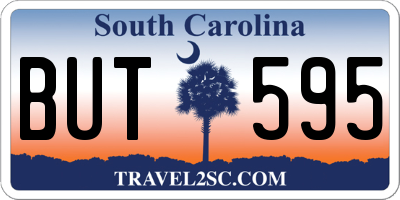 SC license plate BUT595
