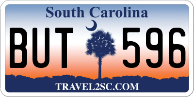 SC license plate BUT596