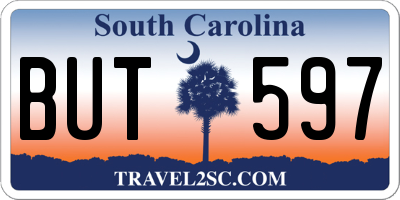 SC license plate BUT597