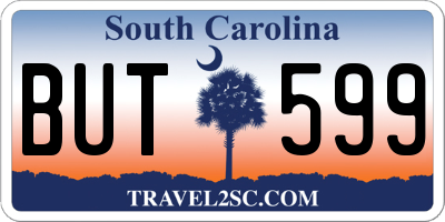 SC license plate BUT599