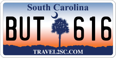 SC license plate BUT616