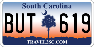 SC license plate BUT619