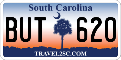 SC license plate BUT620