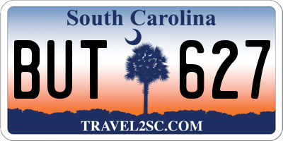 SC license plate BUT627