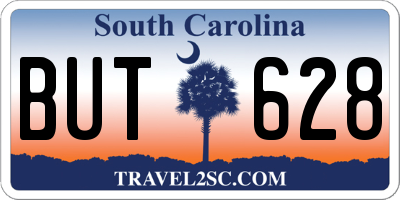 SC license plate BUT628