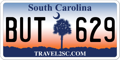 SC license plate BUT629