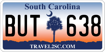 SC license plate BUT638