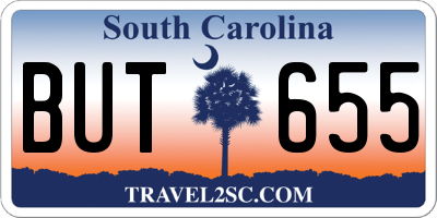 SC license plate BUT655