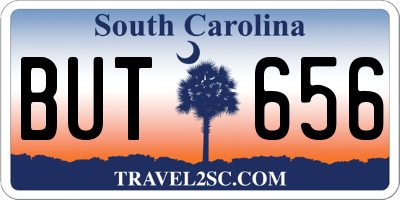 SC license plate BUT656