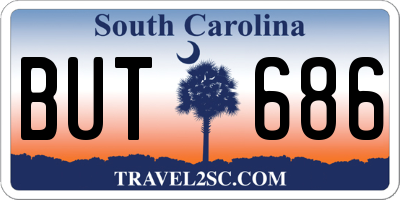 SC license plate BUT686
