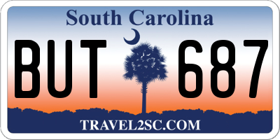 SC license plate BUT687