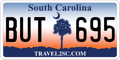 SC license plate BUT695