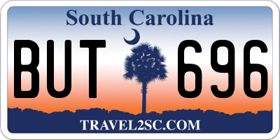 SC license plate BUT696