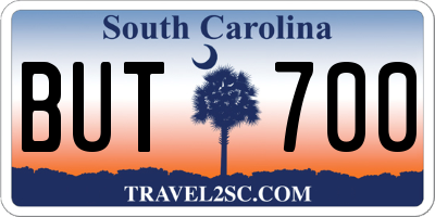 SC license plate BUT700