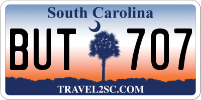 SC license plate BUT707