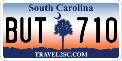 SC license plate BUT710