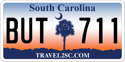 SC license plate BUT711