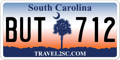 SC license plate BUT712