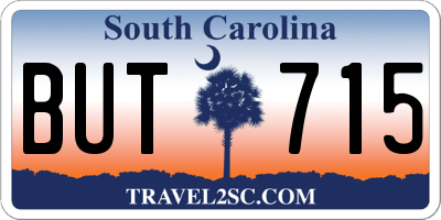 SC license plate BUT715