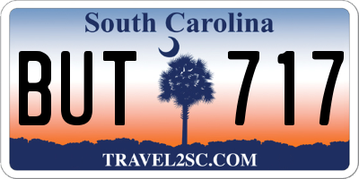 SC license plate BUT717