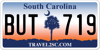 SC license plate BUT719