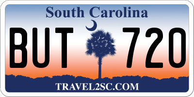 SC license plate BUT720
