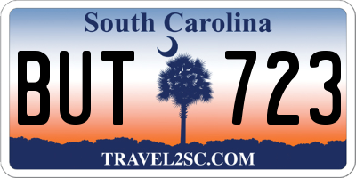 SC license plate BUT723