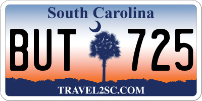 SC license plate BUT725