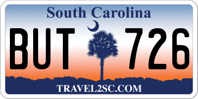 SC license plate BUT726