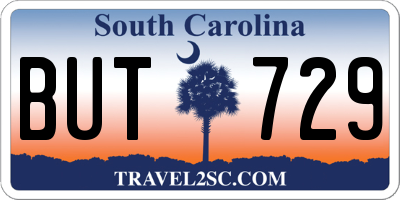 SC license plate BUT729