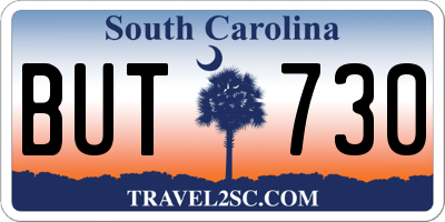 SC license plate BUT730