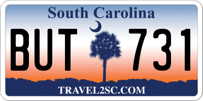 SC license plate BUT731