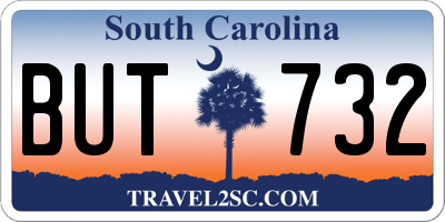 SC license plate BUT732