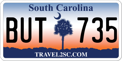 SC license plate BUT735