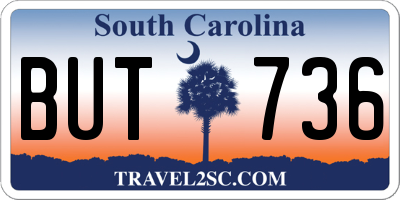 SC license plate BUT736