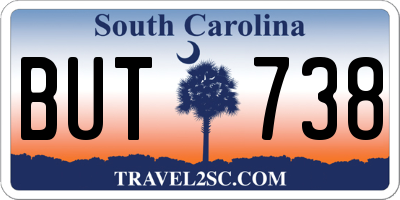 SC license plate BUT738