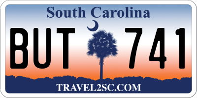 SC license plate BUT741