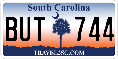SC license plate BUT744