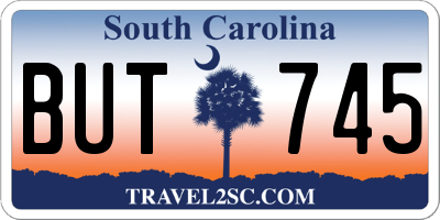 SC license plate BUT745