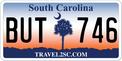 SC license plate BUT746
