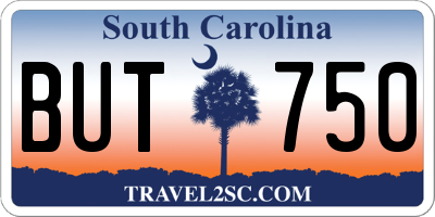 SC license plate BUT750