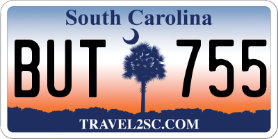 SC license plate BUT755