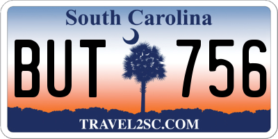 SC license plate BUT756