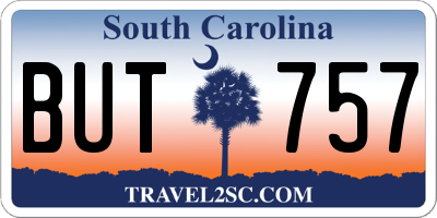 SC license plate BUT757