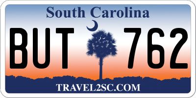 SC license plate BUT762