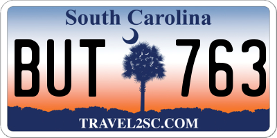 SC license plate BUT763
