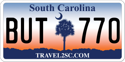 SC license plate BUT770