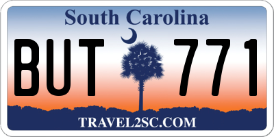 SC license plate BUT771