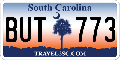 SC license plate BUT773